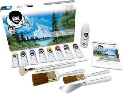 Imagen del producto de Kit de pintura al óleo Meister, con pinturas y pinceles: juego de 15 piezas para la pintura de paisajes