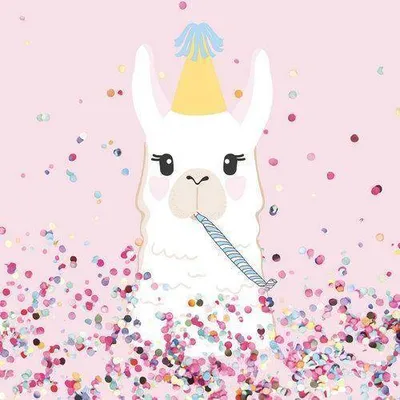 Produktbild von 20 Servietten Llama Party - Lama in Partystimmung 33x33cm