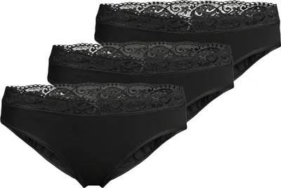 Produktbild von Nina von C. 3er Pack Slipboutique Jazz Pants Mit Spitzen-Details, Perfekte Passform, Hochelastisches Material
