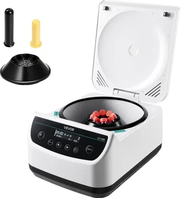 Immagine prodotto di Centrifuga VEVOR 100-1900 xg Centrifuga elettrica da laboratorio RCF con 1 rotore per provette da 2/5/10/15 ml, regolabile a 500-4000 giri/min, a basso rumore per esperimenti di laboratorio