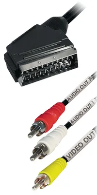Produktbild von Transmedia Adapterkabel; Scartstecker auf 3x Cinchstecker, 5,0 m, VM 11-5