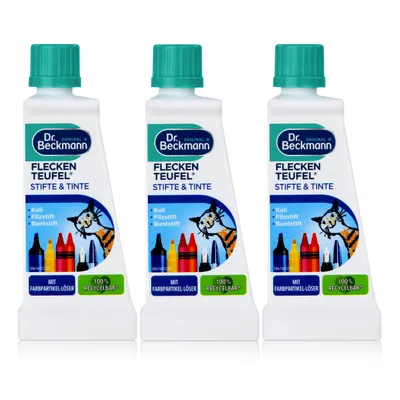 Produktbild von 3x Dr. Beckmann Fleckenteufel Stifte & Tinte 50 ml - Mit Farbpartikel-Löser