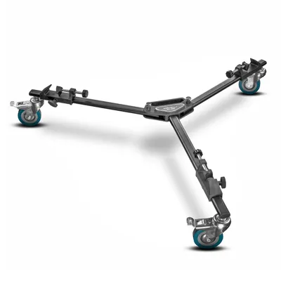 Produktbild von Walimex pro WT-600 Stativwagen für Dreibein- und Lampenstative, Transport Wagen Aluminium bis 10 kg Traglast, Stativ Zubehör für Studiofotografie