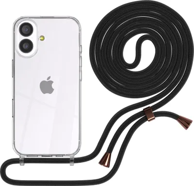 Produktbild von EAZY CASE Handykette mit Hülle für Apple iPhone 17 Backcover Handykette, zum Umhängen in Schwarz