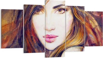 Produktbild von Bild auf Leinwand - Leinwandbild - Frau Gesicht Lippen - 160x85cm - Wand Bild - Wanddeko - Leinwanddruck - Bilder - Kunstdruck - Wanddekoration - Leinwand bilder - Wandkunst - EA160x85-3986