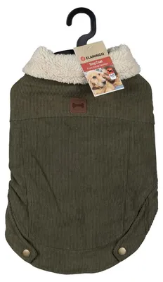 Immagine prodotto di Cappotto per cani Flamingo Endor color cachi, lunghezza dorso: 40 cm