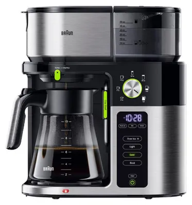 Produktbild von Braun KF 9050 BK MultiServe, Filterkaffeemaschine, Gemahlener Kaffee, 1650 W, Edelstahl, Schwarz