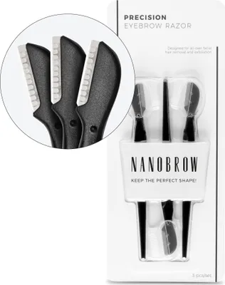Immagine prodotto di Rasoio per viso e sopracciglia Nanobrow 3 pezzi - Rasoi per la rimozione dei peli del viso