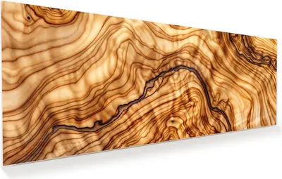Produktbild von Glasbild 150x60cm in XXL für Wohnzimmer, Schlafzimmer Motiv Holzmuster