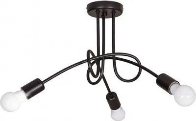 Produktbild von Light-Home Edison Deckenbeleuchtung Lampen Deckenlampen - Deckenlampe Industrial für Wohnzimmer Schlafzimmer und Esszimmer aus Metall  - Pendelleuchte 3-Flammig - Schwarz