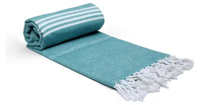 Produktbild von Türkisches Hamamtuch 90 x 180 cm – 100% Baumwolle, Weiches und Leichtes Strandtuch für Strand, Pool und Reisen