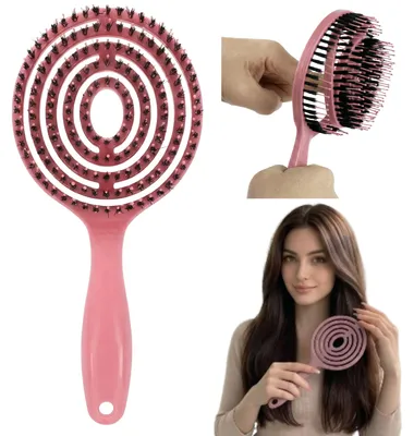 Immagine prodotto di Spazzola per capelli per districare capelli bagnati, asciutti, lunghi Roundi