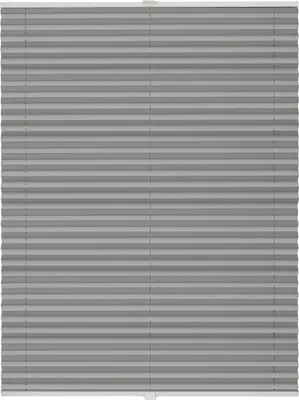 Produktbild von Plissee auf Maß Thermo Basic Klemmfix ohne Bohren Verdunkelnd Farbe: Hellgrau, Größe: B): 101-110 cm, H): 40-100 cm