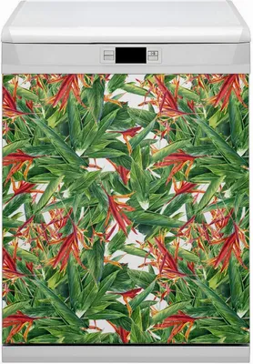 Produktbild von Magnet Folie für Geschirrspüler Küche Magnetmatte 60x80 cm  Dekor Geschirrspüle  - Blumen