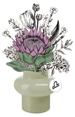 Produktbild von Blumenstrauß Waage | Geschenk - frische Blumen | Blumenversand von BLOOMY DAYS