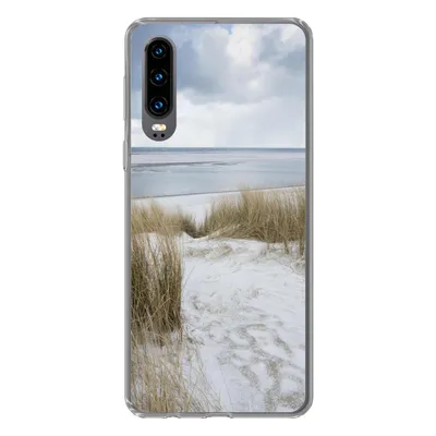 Produktbild von MuchoWow® Handyhülle Schutzhülle Hülle für Huawei P30 Nordsee - Dünen - Wasser Silikon Softcase Handy Hülle - Kartenbesitzer