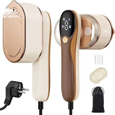 Produktbild von Dampfbügeleisen 1200 W Dampfbügeleisen, tragbares Reisedampfbügeleisen, Reisebügeleisen Mini (100–240 V), mit 110 ml Wassertank und 4 Dampfstufen für