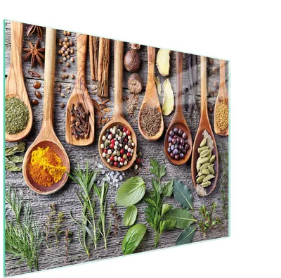 Image de Planche à découper en verre 52x40 épices