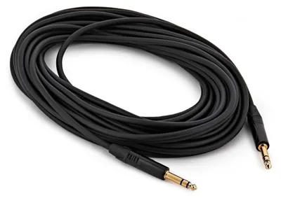 Zdjęcie produktu dla Kabel 6,35 mm (gniazdo jack) - Profesjonalny, 10 metrów - Czarny
