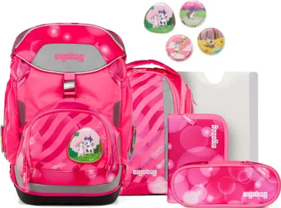 Produktbild von ergobag pack Schulrucksack-Set KuntBärbuntes Einhorn - Set ergonomischer Schulrucksack Flexibel 6-teilig 1. Klasse Grundschule - 01304-90160-10