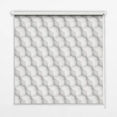 Produktbild von Seitenzug-Rollo Fensterrollo Jalousie - Thermo-Rollo Verdunkelungsrollo - 130x180 cm - 3D-Würfel
