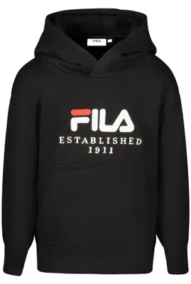 Produktbild von Kinder Kapuzenpullover Schwarz aus Baumwolle mit Stickerei