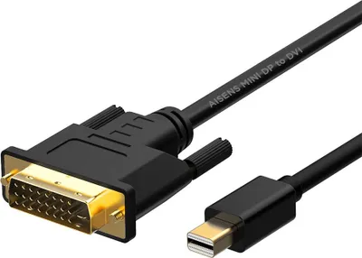 Produktbild von AISENS A125-0363, 2 m, Mini DisplayPort, DVI, Männlich, Männlich, Gold