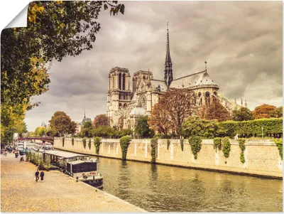 Produktbild von ARTland Poster Paris Notre-Dame I Größe: 40x30 cm