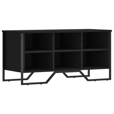 Produktbild von vidaXL Schuhregal Schwarz 90x38x45,5 cm Holzwerkstoff