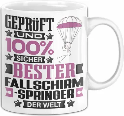 Produktbild von Fallschirmspringer Geschenk Lustiger Spruch für Fallschirmspringer Geschenkidee Bester Fallschirmspringer Der Welt (Weiß)