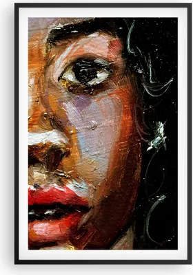 Produktbild von Gerahmtes Poster - Schwarzer Rahmen - Pastos Porträt afrikanisch - 61x91,5 cm - Wand Bild - Wanddeko - Wandbilder - Kunstposter - Wandposter - Bilderrahmen - Bilder - Kunstdruck - P2BPA61x91-4674