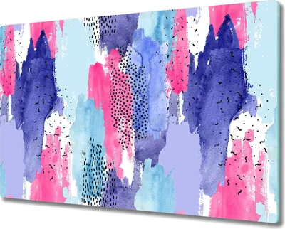 Produktbild von Herd-Abdeckplatte Glas Schneidebrett Ceranfeld-Abdeckung - 80x52 cm - Bunte Abstraktion