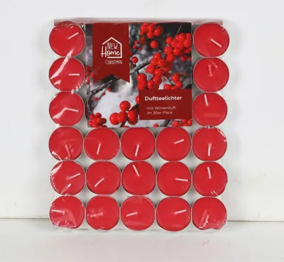 Produktbild von Duft-Teelichte 30er Pack mit Winterduft | Teelichter mit angenehmem Weihnachtsduft | Stimmungsvolle Kerzen für Advent & Winterdeko