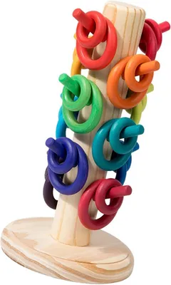 Imagen del producto de Juego de lanzamiento con aros para niños. Mejora la coordinación ojo-mano y la resolución de problemas. Desarrolla la motricidad fina y las habilidades cognitivas. Promueve el desarrollo de la motricidad fina