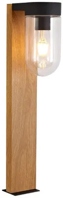 Immagine prodotto di Lampada BRILLANTE Cabar base per esterni 55cm legno scuro/nero | 1x A60, E27, 40W, adatto per lampade standard (non incluse) | Classe di protezione IP: 44 - resistente agli spruzzi d'acqua