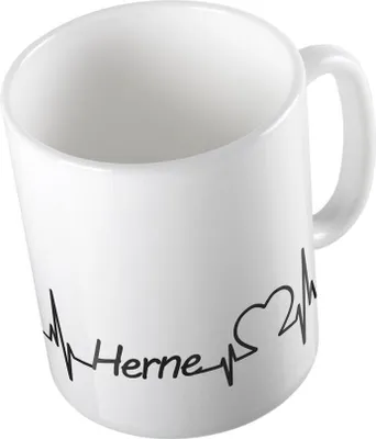 Produktbild von Huuraa Kaffeetasse Herne Geschenk Tasse Weiß 330ml Herne Präsent