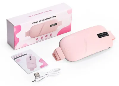 Produktbild von INF Beheizter Taillen-Massagegürtel mit digitalem Temperaturdisplay, 5 Heizstufen, 4 Vibrationsmodi und wiederaufladbarem 1800mAh Akku