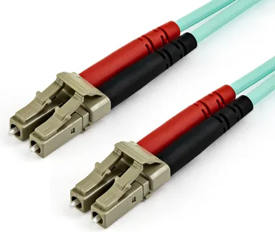 Image de StarTech.com Câble Fibre Optique Multimode de 15m LC/UPC à LC/UPC OM4, Fibre Zipcord 50/125µm LOMMF/VCSEL, Réseaux 100G, Faible Perte d'Insertion, Cordon de Raccordement Fibre LSZH