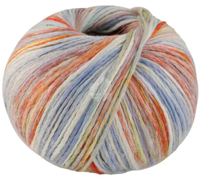 Produktbild von Lana Grossa - Cotonella Multi 0104 rohweiß hellblau zartgrün gelbgrün rost bunt