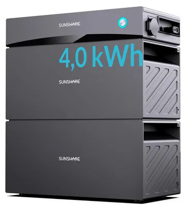 Produktbild von Sunshare Glory 2,0 kWh Balkonkraftwerk-Speichersystem - modular bis 10 kWh Kapazität:: 4 kWh