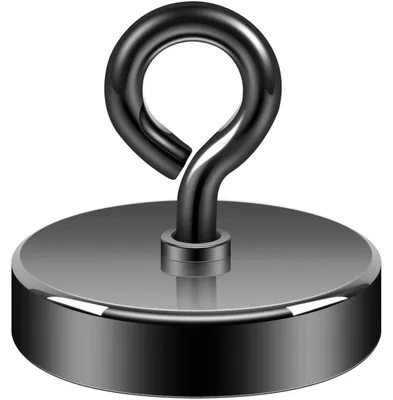Obrázek produktu pro Neodymový magnet Stark, nosnost 220 kg, průměr 63,5 mm, černý