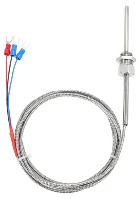 PT100 Temperatursensor Edelstahl -50 bis 500 °C 2 m Kabel