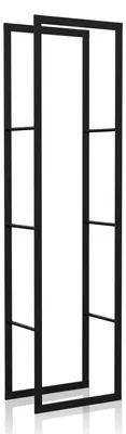 Produktbild von Peviasot Kaminholzregal Brennholzregal aus 0,8 mm Eisen, schwarz pulverbeschichtet, 150 x 40 x 25 cm, mit Anti-Rutsch-Pads für Kamin und Ofen