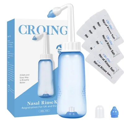 Produktbild von Nasendusche-Set 300 ml mit 120 Salztüten – für die tägliche Nasenspülung