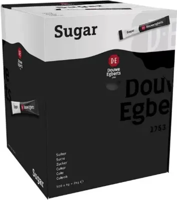 Produktbild von Douwe Egberts Zuckersticks Kasten 500 Stück x 4 Gramm