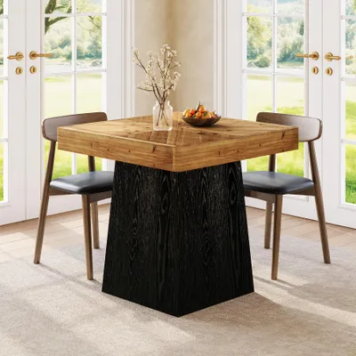 Produktbild von Tribesigns Esstisch Küchentisch Holz für 2–4 Personen, 80 cm Esszimmertisch klein quadratisch Küchentisch für kleine Räume,für Esszimmer, Wohnzimmer