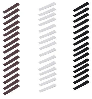 Möbelausrichtkeile aus Kunststoff, 45 Stück, schwarz/weiß/braun