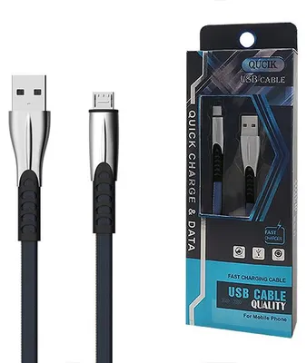 Zdjęcie produktu dla Ecobox Kabel Usb Micro 2.4A Niebieski Quick Charger Qc 3.0 1M Bw02