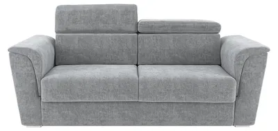 Produktbild von Schlafsofa mit Matratze 4-Sitzer - Strukturstoff - Grau - Liegefläche mit breiten Latten 160 cm - Matratze 18 cm - RIZORA