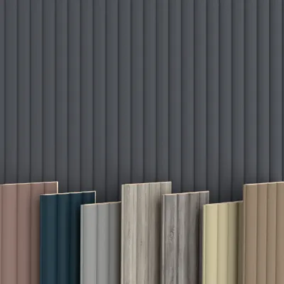 Produktbild von WAVE Lamellen 2,75m HEXIM - MDF Holz Lamellenwand Wandpaneele Lamellenverkleidung Wandverkleidung Lamellenpaneele Holzpaneele Natur (1 Paneel, Wave De Luxe Black Lead)
